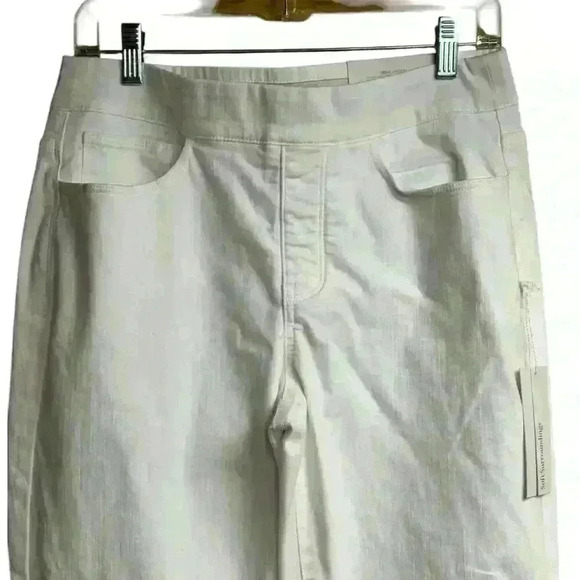 SOFT SURROUNDINGS WHITE STRAIGHT LEG PULL ON JEAN SIZE SMALL INSEAM 30” - Picture 3 of 11
